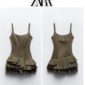 ZARA: MIXED BOX PLEAT SHORT
JUMPSUIT DRESS: KHAKI